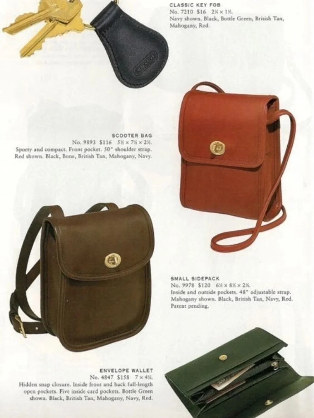 Coach Chestnut Brown Leather Crossbody with Gold Turnlock